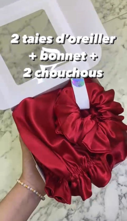 2 taies 2 chouchous 1 bonnet