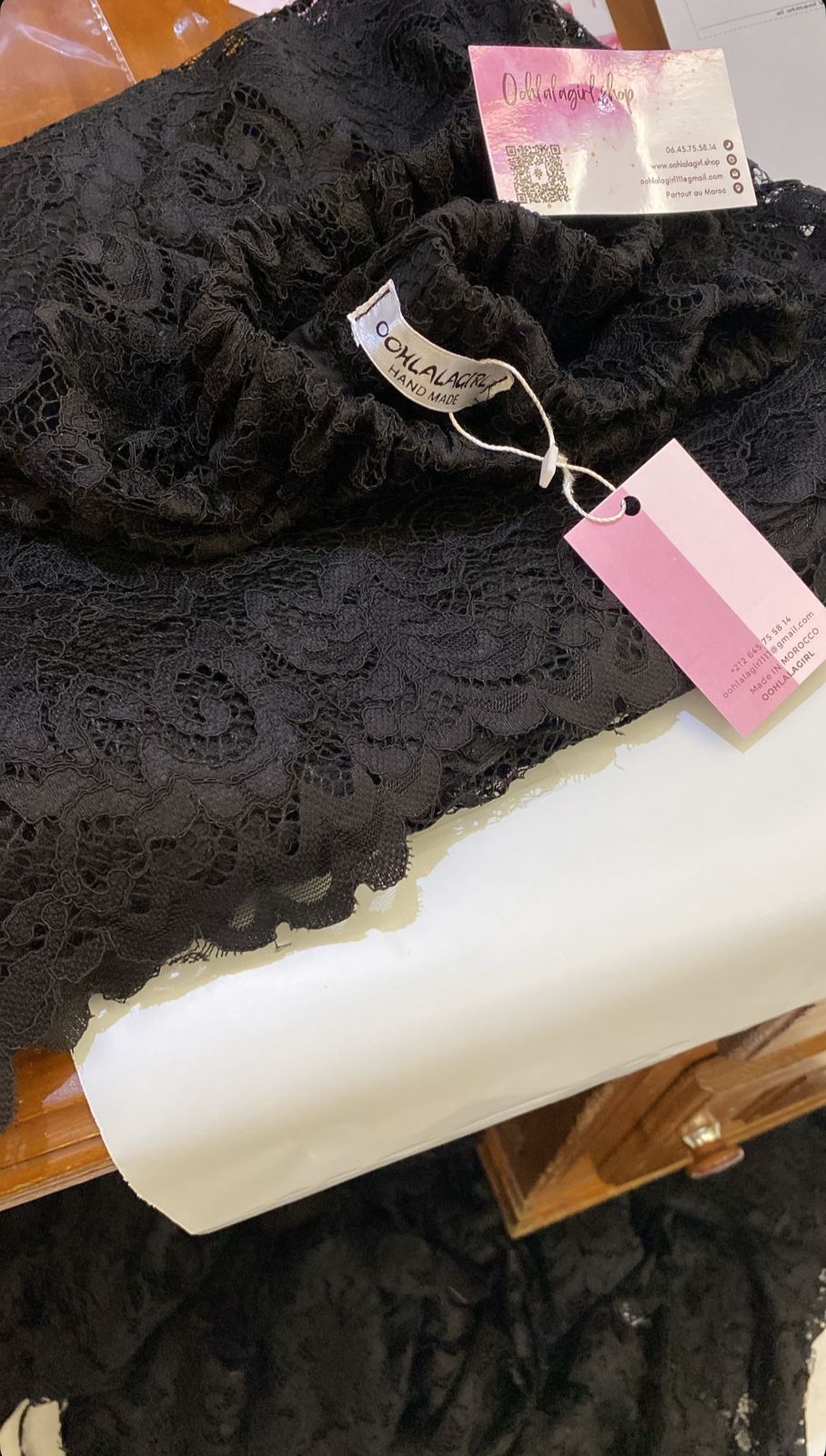 Jupe en dentelle (Doublure personnalisée)