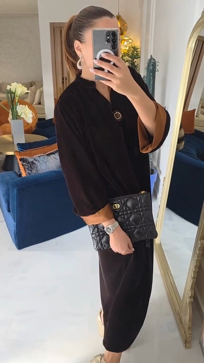 Kaftan en velours avec doublure