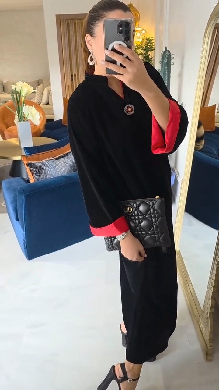 Kaftan en velours avec doublure