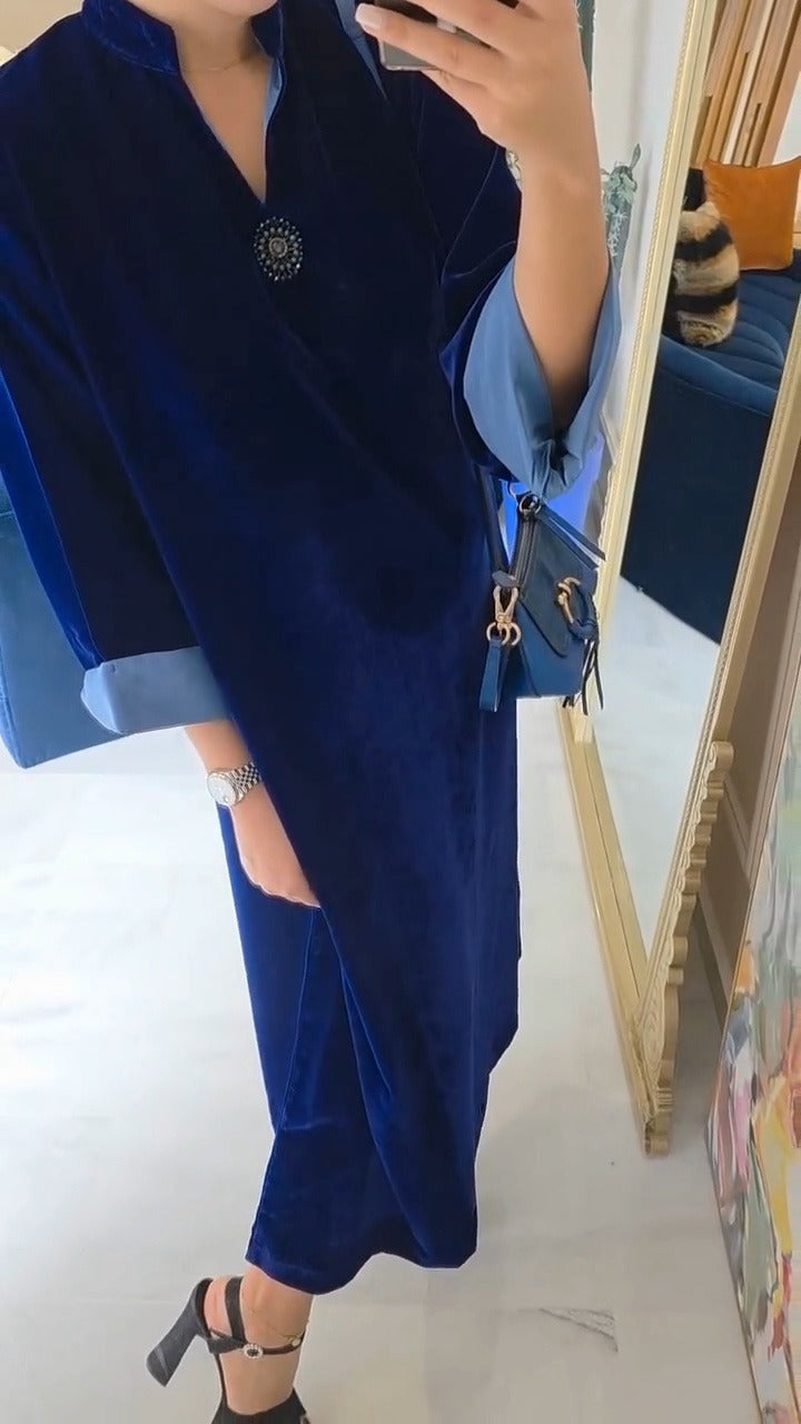 Kaftan en velours avec doublure