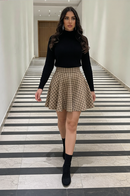 Mini-jupe à carreaux