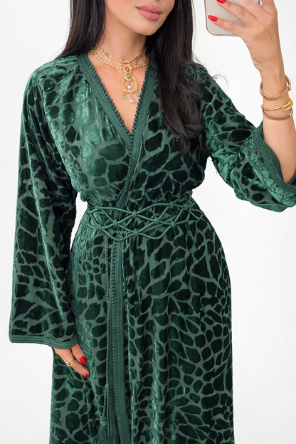 Kaftan velours imprimé